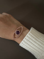 Alissa Amethyst Large Eye Bracelet-Bracelet-Alissa-Emila-1