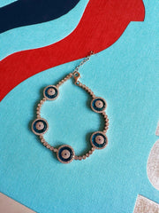 Alissa Aria Rose Gold Evil Eye Bracelet-Emila-Three Stone-Emila-1