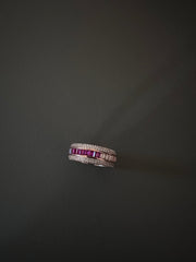 Alissa Ombre Multicolour Ring with Pave Border-Ring-Emila-7-Emila-3