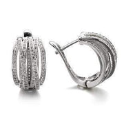 Alissa Silver Cluster Hoop Earring-Earrings-Alissa-Emila-1