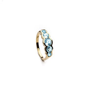 Coco & Kinney Blue Topaz Gold Ring-Ring-Coco & Kinney-9-Emila-1