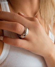 LUV AJ Chunky Silver Round Ring-LUV AJ-7-Emila-1