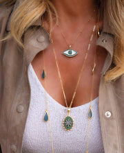 Mers Enamel Long Necklace-Necklace-Mers-Burgundy-Emila-1
