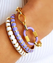 Mers Love Generation Purple Enamel Bracelet-Bracelet-Mers-Emila-1