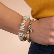 Akola Bluebell Ugandan Coin Charm Bracelet-Bracelet-Akola-Emila-1