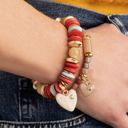 Akola Zinnia Horn Heart Charm Bracelet-Bracelet-Akola-Emila-1