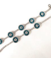 Alissa Aria Round Evil Eye Bracelet-Bracelet-Emila-Three Stone Silver-Emila-1