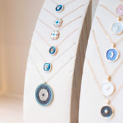 Alissa Aria Round Pave Necklace-Necklace-Alissa-Emila-1