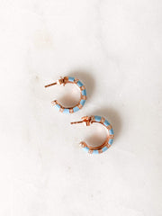 Alissa Blue Enamel Hoops-Earrings-Alissa-Emila-1