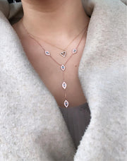 Alissa Evil Eye Lariat Necklace-Necklace-Alissa-Emila-1