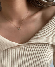 Alissa Four Leaf Zirconia Necklace-Necklace-Alissa-Emila-1