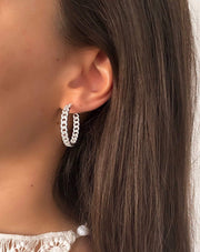 Alissa Interlocking Hoop Earrings-Earrings-Alissa-Rose Gold-Emila-1