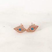 Alissa Mini Evil Eye Studs-Emila-Rose Gold-Emila-1
