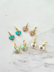 Alissa Mini Heart Enamel Earrings-Alissa-White-Emila-1