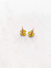 Alissa Neon Yellow Clover Earrings-Earrings-Alissa-Emila-1