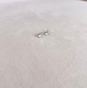 Alissa Round Silver Studs - Mini-Earrings-Alissa-Emila-1