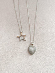 Alissa Small Silver Heart Necklace-Necklace-Alissa-Emila-1