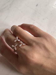 Alissa Triple Stone Flower Ring-Alissa-Emila-1