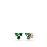 Alissa Triple Stone Studs-Earrings-Alissa-Green-Emila-1
