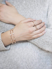 Alissa Twist Rose Gold Bangle-Bangle-Emila-Fibre Twist-Emila-1