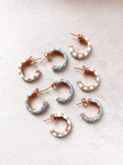 Alissa White Enamel Hoops-Earrings-Alissa-Emila-1