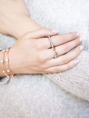 Alissa Zig Zag Stacker Ring - Rose Gold-Ring-Alissa-Rose Gold - Size 7-Emila-1