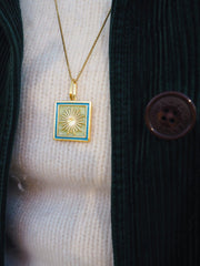Coco & Kinney Luci Enamel Pendant-Necklace-Coco & Kinney-Emila-1