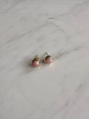 Coco & Kinney Pink Moonstone Studs-Coco & Kinney-Emila-1