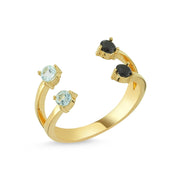 Diela Black Spinel & Blue Topaz Ring-Ring-Diela-6-Emila-1