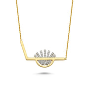 Diela Diamond & Gold Eye Necklace-Necklace-Diela-Emila-1