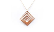 Emila Gold Intertwining Square Pendant-Necklace-Emila-Emila-1