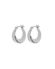 Luv AJ Como Hoops-Earrings-LUV AJ-Silver-Emila-1