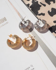 Luv AJ Corfu Chunky Hoops-Earrings-LUV AJ-Gold-Emila-1