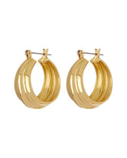 Luv AJ Rosetta Chunky Hoops-Earrings-LUV AJ-Gold-Emila-1