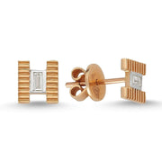 Melis Goral La Linea Square Diamond Earrings-Earrings-Melis Goral-Emila-1
