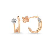 Melis Goral Mini Gold & Diamond Hoops-Earrings-Melis Goral-Emila-1