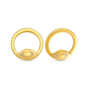 Mers Enamel Eye Round Earrings-Earrings-Mers-Nude-Emila-1