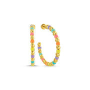 Mers Love Generation Enamel Hoops-Earrings-Mers-Multicolour-Emila-1