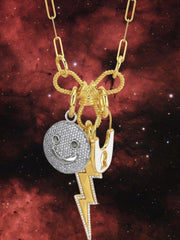 Mers Lucky Me Trio Charm Holder Necklace-Necklace-Mers-Emila-1