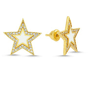 Mers Starzone Enamel Earrings-Earrings-Mers-White-Emila-1