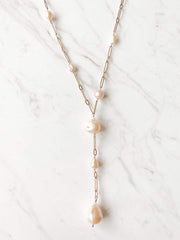 Mia Perlo Baroque Pearl Drop Necklace-Necklace-Mia Perlo-Emila-1