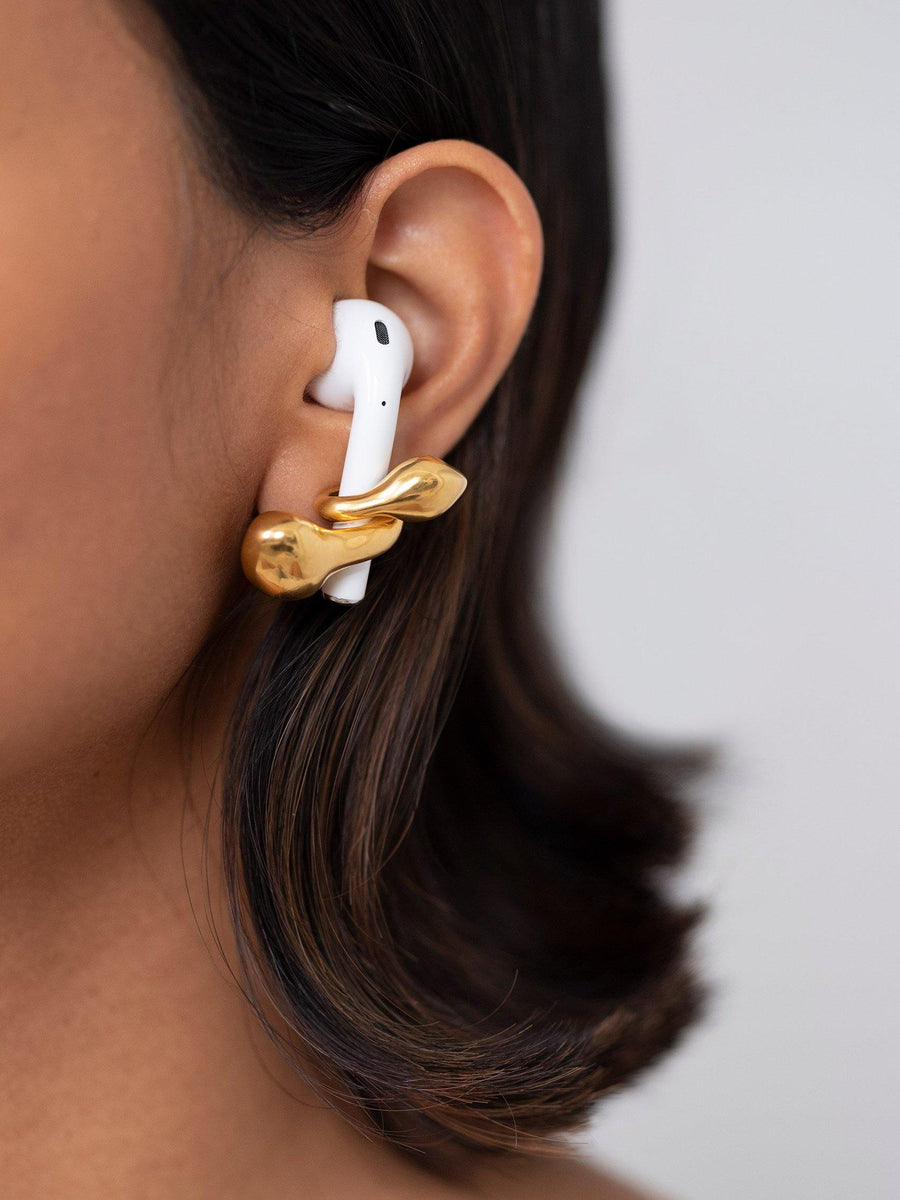 Misho Pebble Pods Earrings-Earring-Misho-Gold-Emila-1