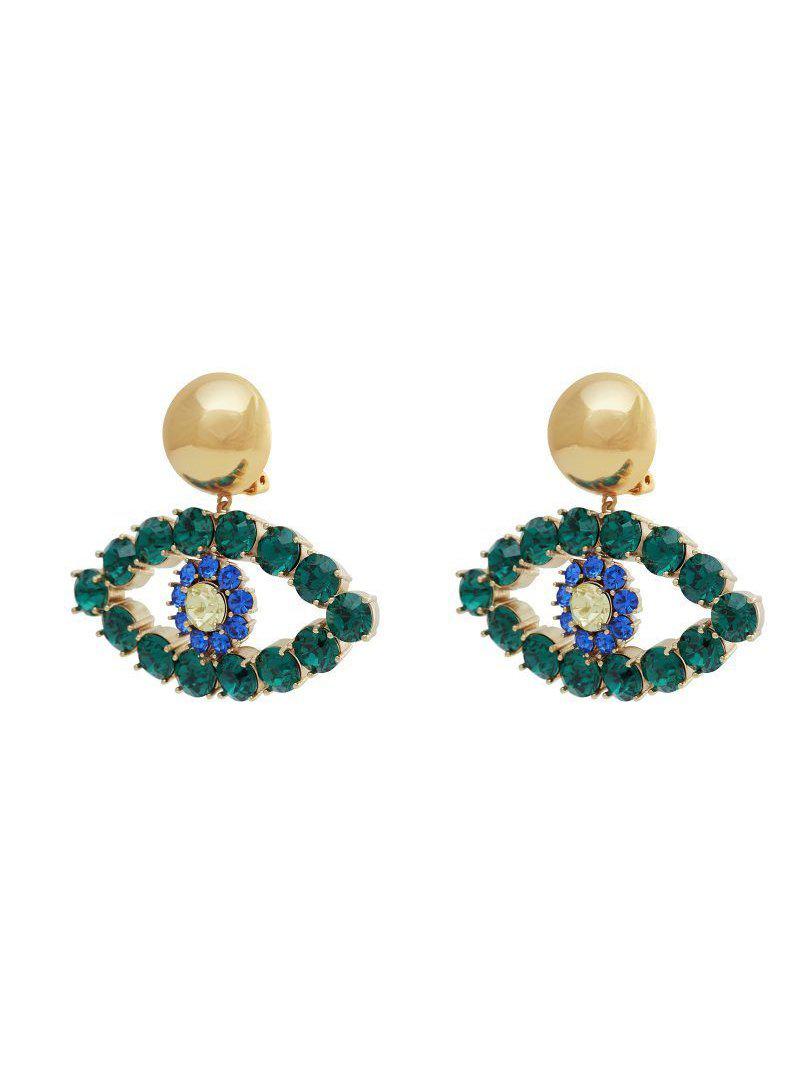 Ninon Talitha Emerald Crystal Earrings-Earrings-Ninon-Emila-3