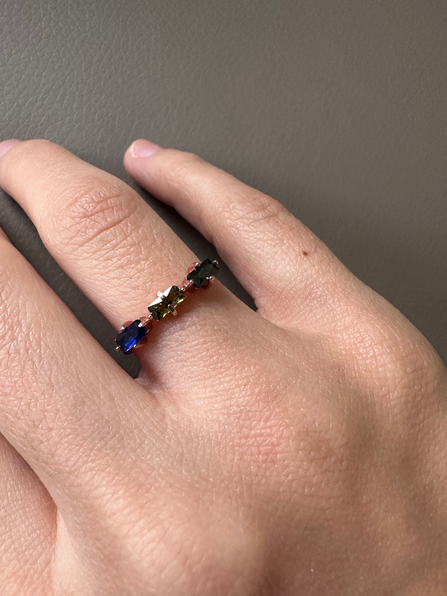 Alissa Tristone Multicolour Crystal Ring