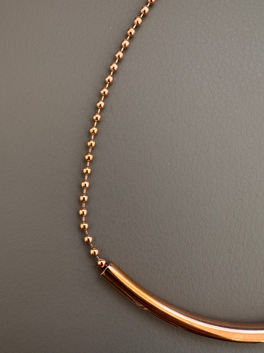 Maramz Rose Gold Oval Necklace