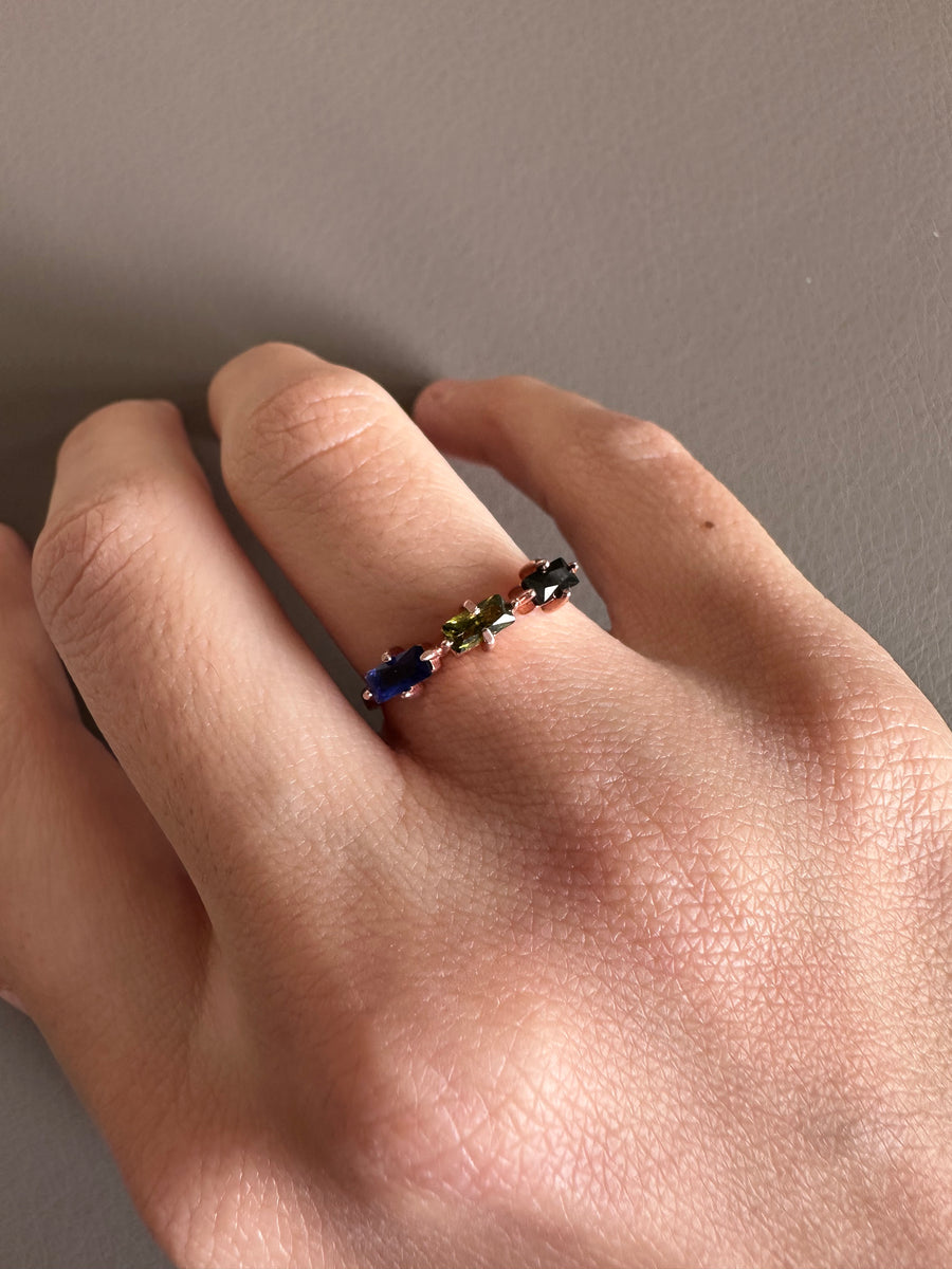Alissa Tristone Multicolour Crystal Ring