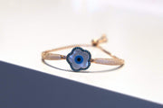 Alissa Aria Enamel Evil Eye Bracelet-Bracelet-Alissa-Blue Pave & Pearl-Emila-1