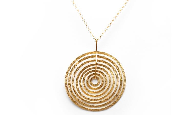 Alissa Gold Circular Pendant-Necklace-Alissa-Emila-2