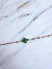 Alissa Green Enamel Clover Bracelet-Alissa-Emila-1