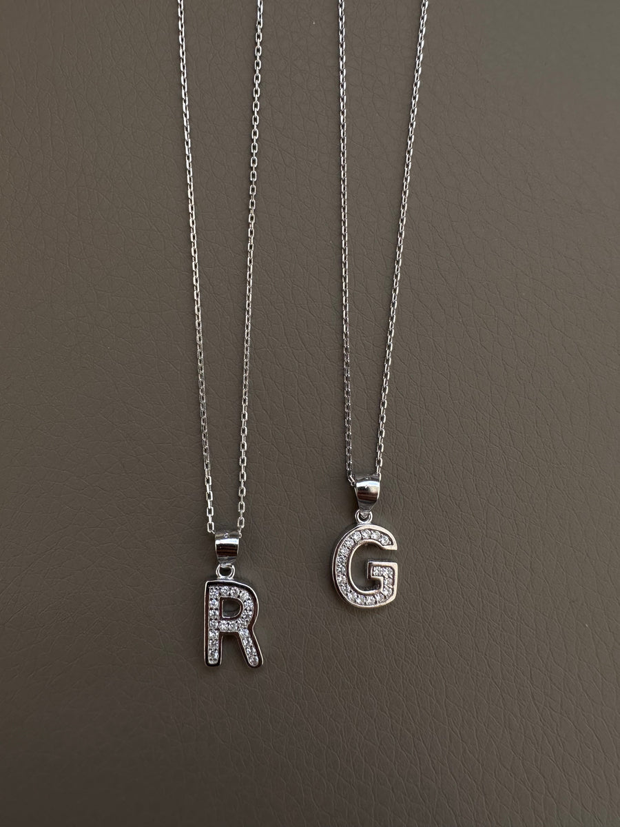 Alissa Silver Initial Necklace